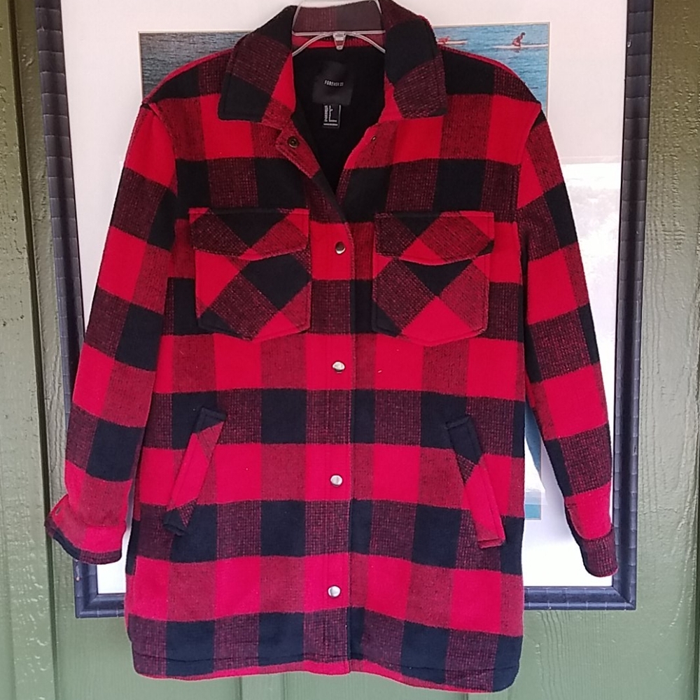 Forever 21 buffalo plaid flannel jacket